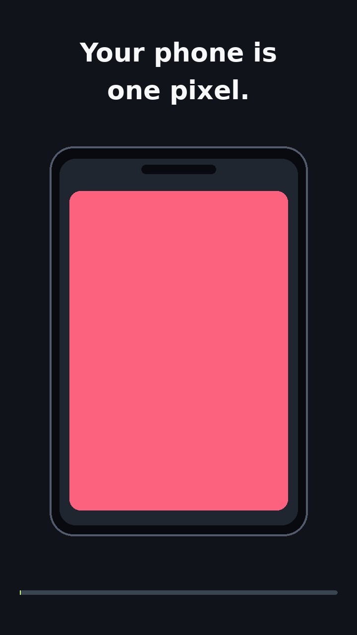 One phone becomes part of the crowd display